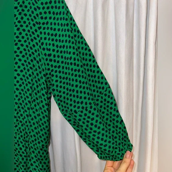 Banana Republic Emerald Patterned Midi Dress - Picture 6 of 8